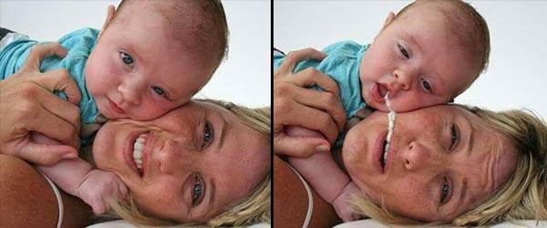 Baby Throws Up In The Mother s Mouth Ruins The Lovely Photo Shoot